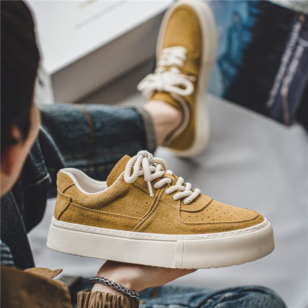Harajuku Style For Students Sports Casual Lace-up Suede Shoes - Image 3
