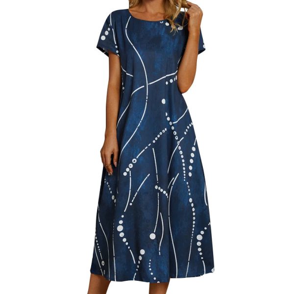 Printing Dress European And American Women's Clothing Fashion Long Skirt - Image 5