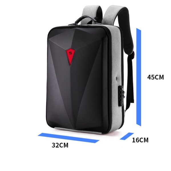 Alloy Frame Hard Shell Setting Men's Backpack - Image 4