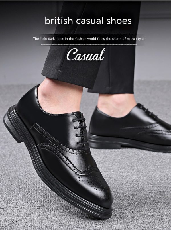 Autumn And Winter Brogue Men's Business Leather Shoes - Image 10