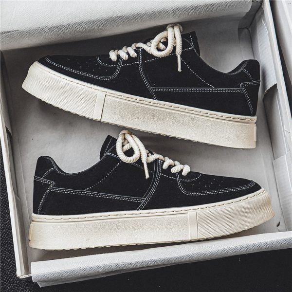 Harajuku Style For Students Sports Casual Lace-up Suede Shoes - Image 4