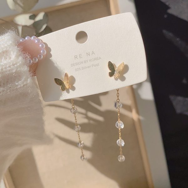 Butterfly Tassel Earrings Female Long Wild Temperament - Image 7