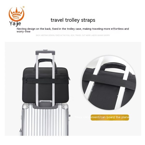 Large Capacity Briefcase Men's Business Canvas Portable - Image 3