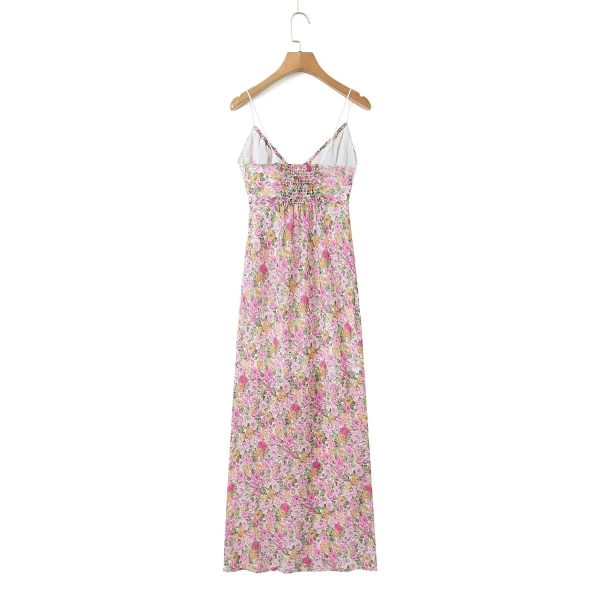 European And American Ins Blogger V-neck Lace Floral Slip Dress - Image 10