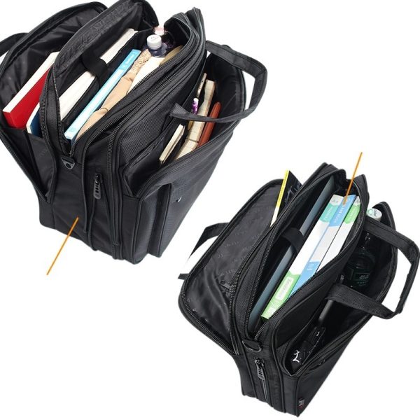 Large Capacity Briefcase Men's Business Canvas Portable - Image 6
