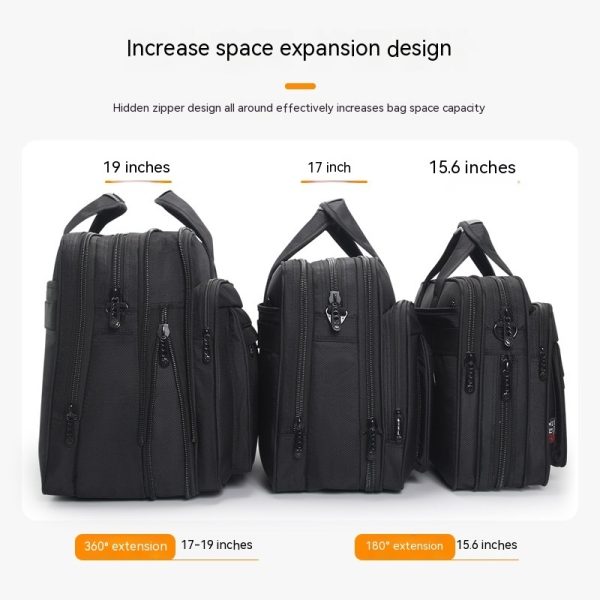 Large Capacity Briefcase Men's Business Canvas Portable - Image 5