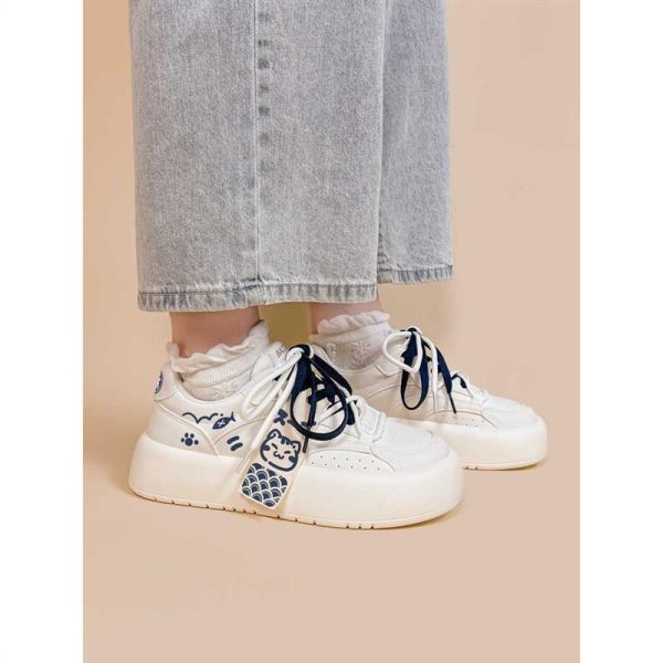 Japanese Cute Girls' Sports And Leisure Bread Shoes Design Sense - Image 4