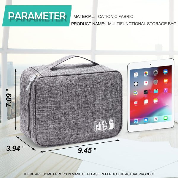Electronics Organizer Travel Cable Organizer Bag Waterproof Portable Digital Storage Bag Electronic Accessories Case Cable Charger Organizer Case - Image 9