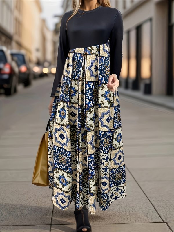 Autumn And Winter New Round-neck Long-sleeved Dress - Image 4