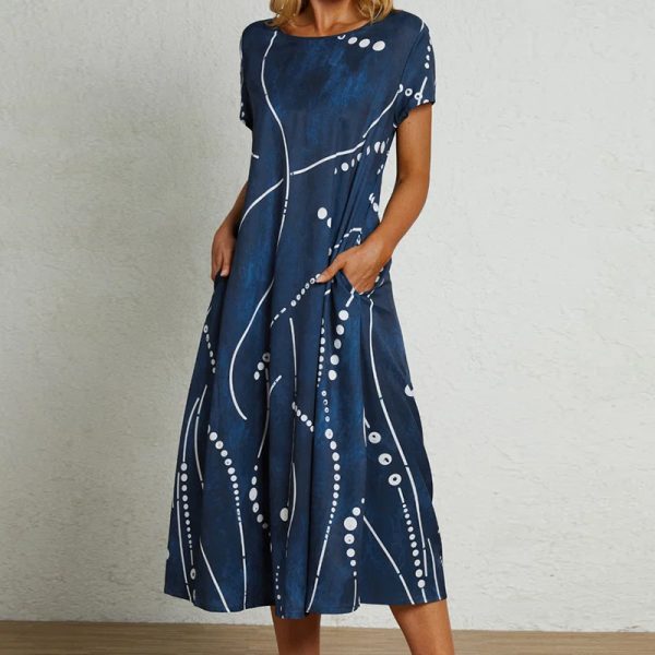 Printing Dress European And American Women's Clothing Fashion Long Skirt - Image 2