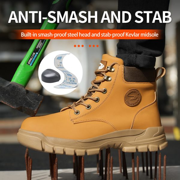 Labor Protection Plush And Warm Steel Toe Shoes - Image 3