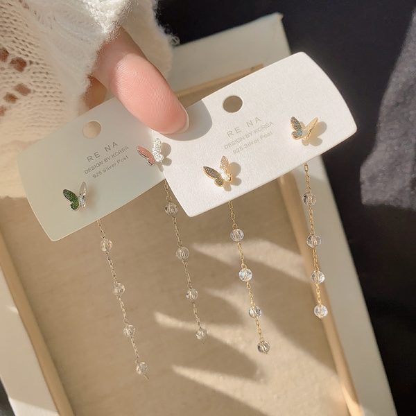 Butterfly Tassel Earrings Female Long Wild Temperament - Image 9