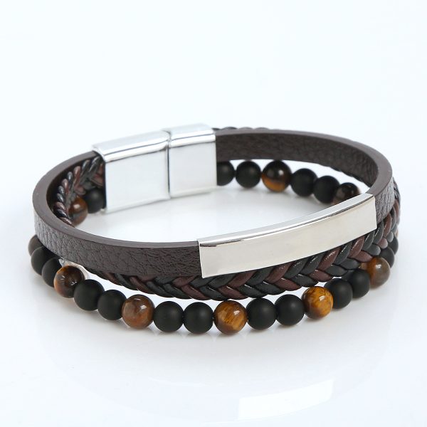 Men's Stainless Steel Bracelet Magnetic Buckle - Image 6