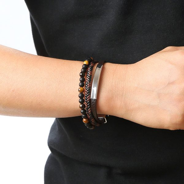 Men's Stainless Steel Bracelet Magnetic Buckle - Image 3