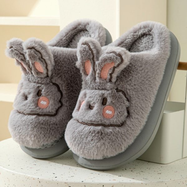 Autumn And Winter High Heel Thick-soled Cotton Slippers - Image 6