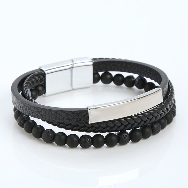 Men's Stainless Steel Bracelet Magnetic Buckle - Image 5
