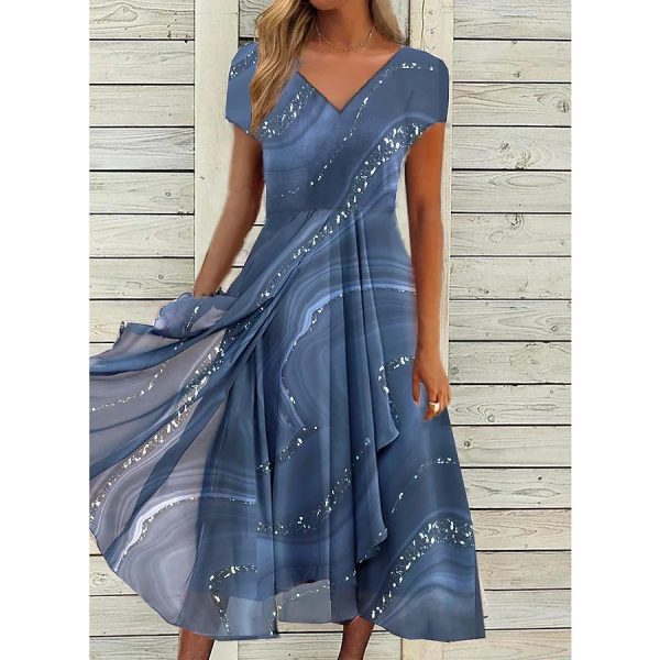 Women's Clothing Dress Urban Fashionable Knitted Stitching - Image 3