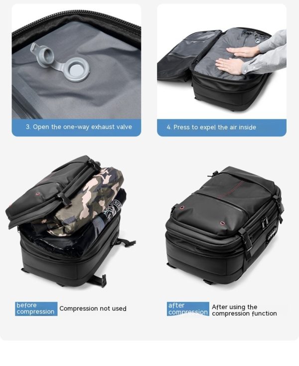 Travel Backpack Men's Business Multifunction Computer Bag Vacuum Compression Large-capacity Backpack - Image 10