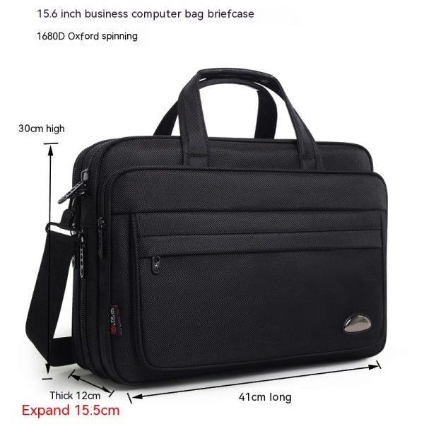 Men's Waterproof Oxford Large Capacity Briefcase - Image 4