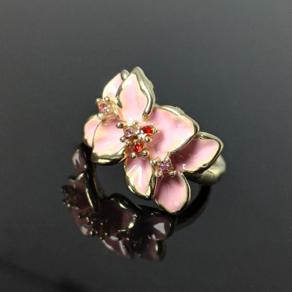 Crystal Painting Oil Flower Ring - Image 3