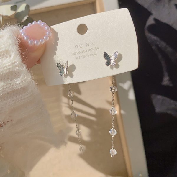 Butterfly Tassel Earrings Female Long Wild Temperament - Image 6