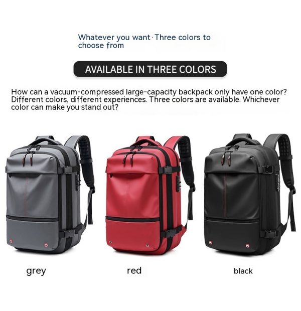Travel Backpack Men's Business Multifunction Computer Bag Vacuum Compression Large-capacity Backpack - Image 8