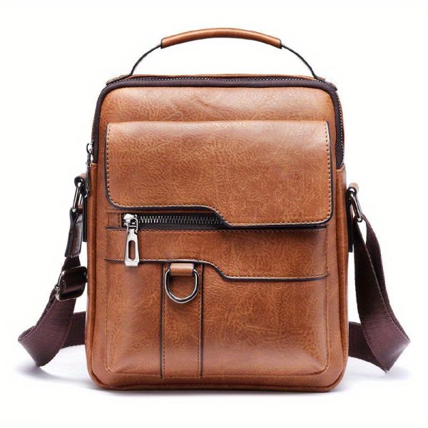 Men's New Shoulder Bag, Crossbody Bag For Men Messenger Bag Handbag, PU Leather Purse Messenger Crossbody Bags Casual New Product With Card Bag, PU Material With Card Holder Wallet - Image 3
