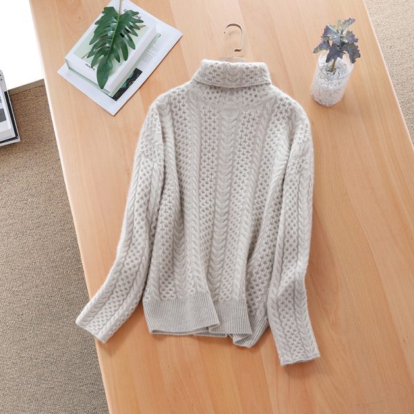 Autumn And Winter Turtleneck Woolen Sweater - Image 2