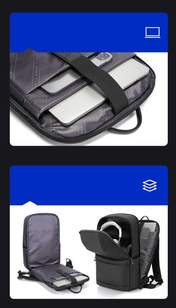 Men's Backpack Business Multifunction Waterproof - Image 2