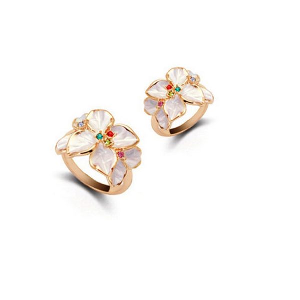 Crystal Painting Oil Flower Ring - Image 2