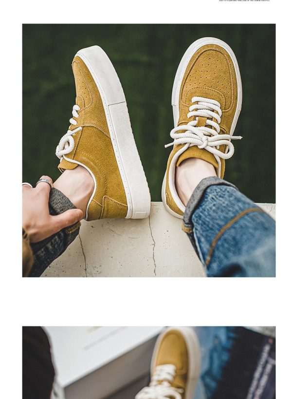 Harajuku Style For Students Sports Casual Lace-up Suede Shoes - Image 9