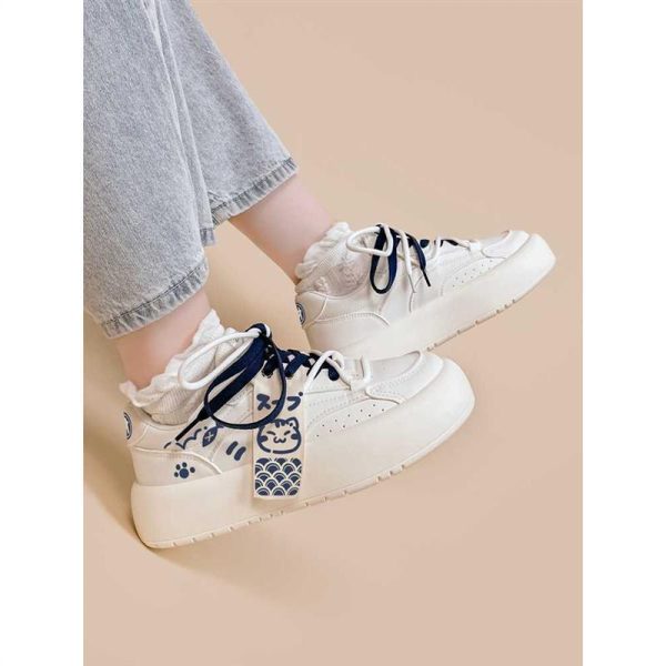 Japanese Cute Girls' Sports And Leisure Bread Shoes Design Sense - Image 3